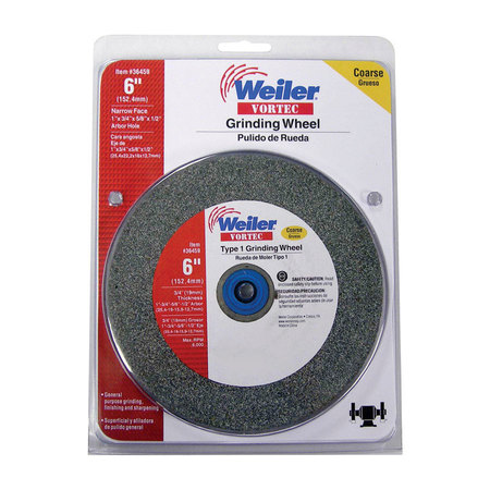 WEILER GRINDING WHEEL 6"" 36GRIT 36459